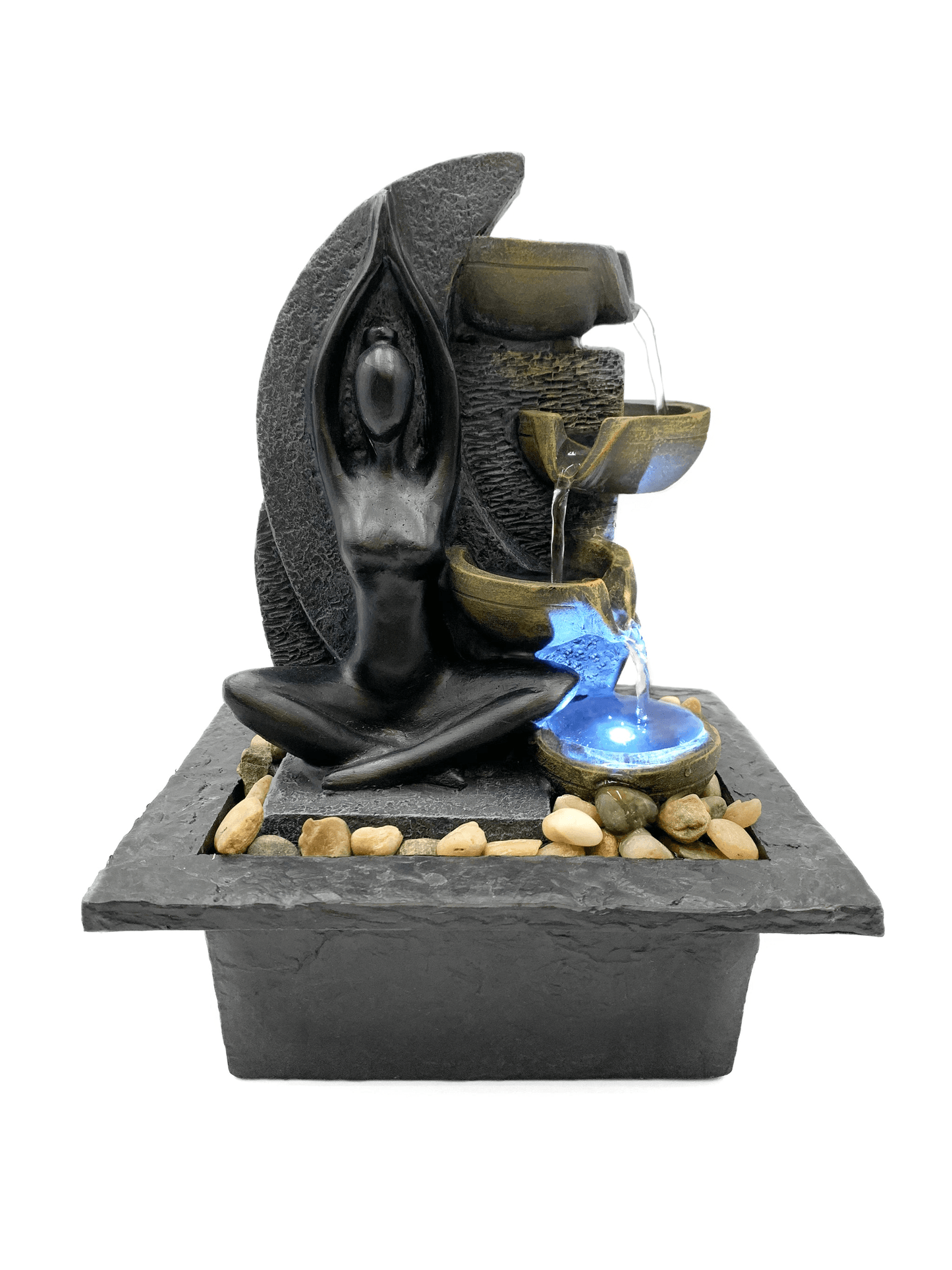 Felicity Tabletop Meditation Fountain With Led Light-3
