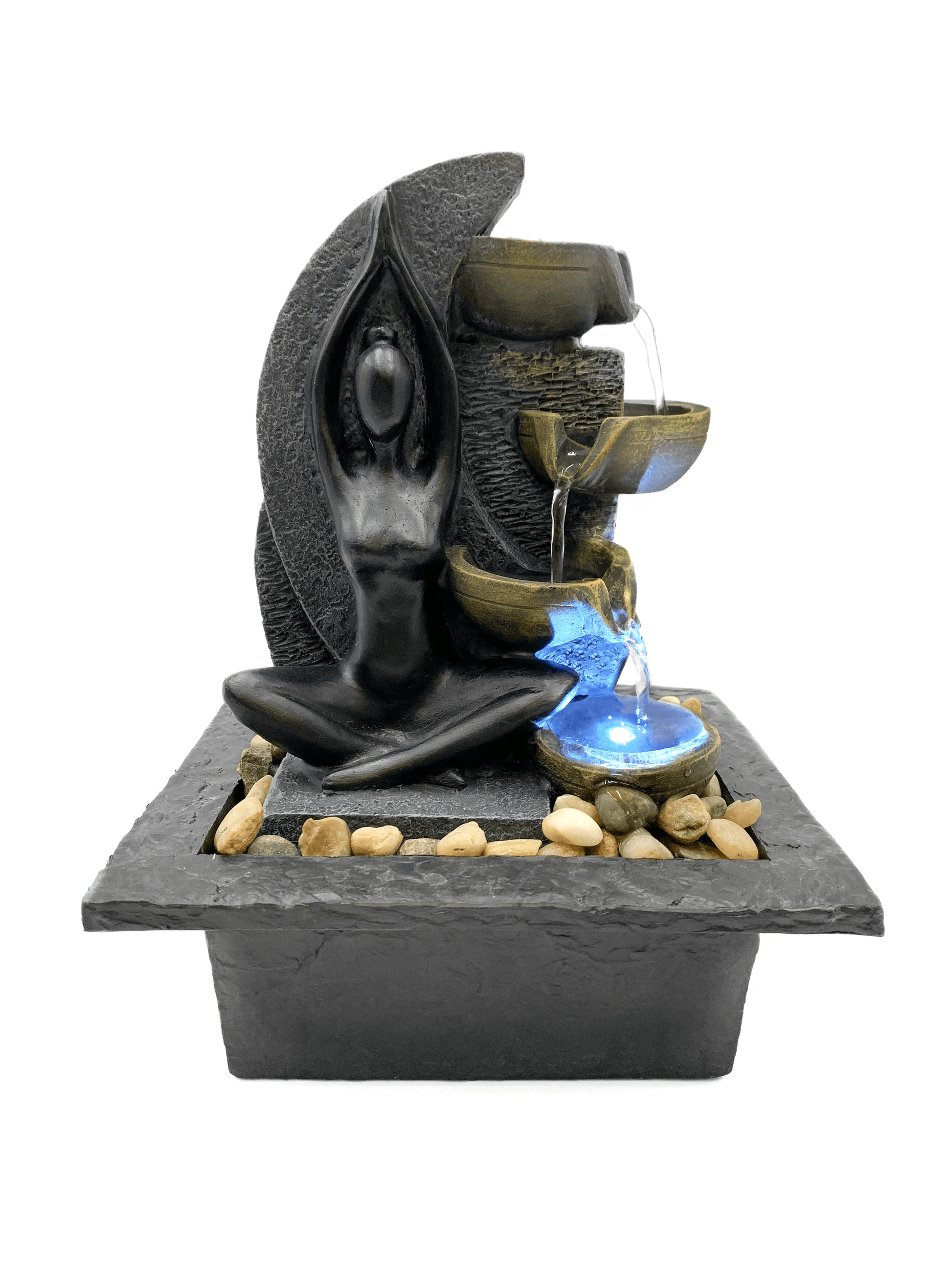 Felicity Tabletop Meditation Fountain With Led Light-3