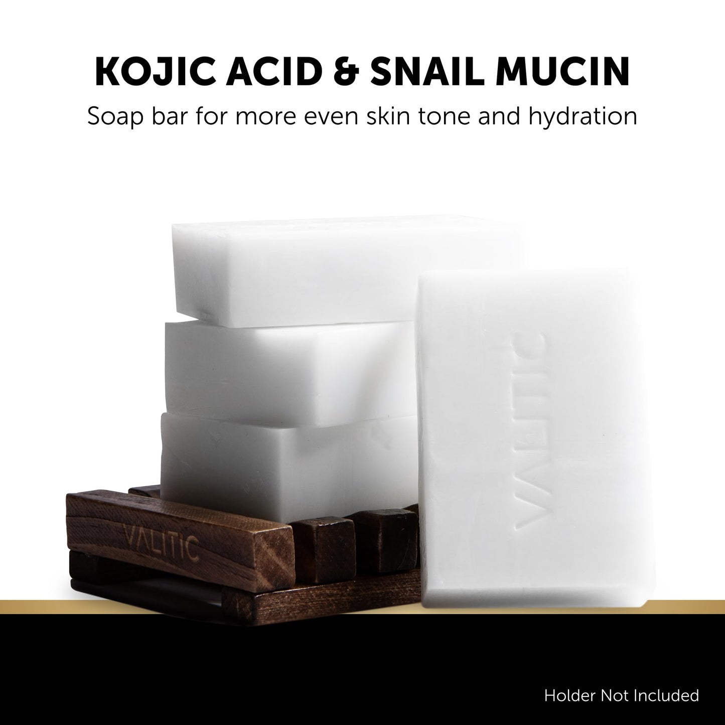 VALITIC Snail Mucin Cleanser Soap Bar with Turmeric and Kojic Acid Dark Spot Corrector – Anti Aging and Purifying Skin Care Snail Secretion for Intense Hydration and Moisturization – 2 Pack